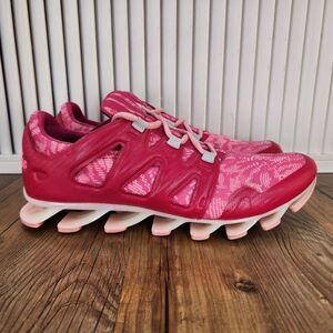 Adidas Springblade Running Shoes Womens Sz 10.5 Pink Low Athetic Sneakers Q16423